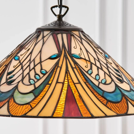 Lampa wisząca witrażowa kolorowa 6416260W z serii Tiffany