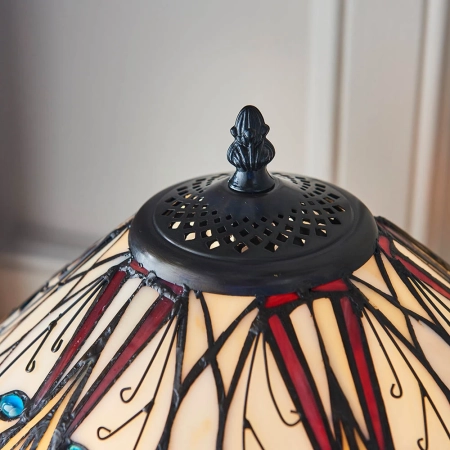 Lampa stołowa witrażowa Tiffany 641632 z serii Interiors 1900