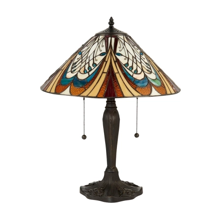 Lampa stołowa witrażowa Tiffany 641632 z serii Interiors 1900