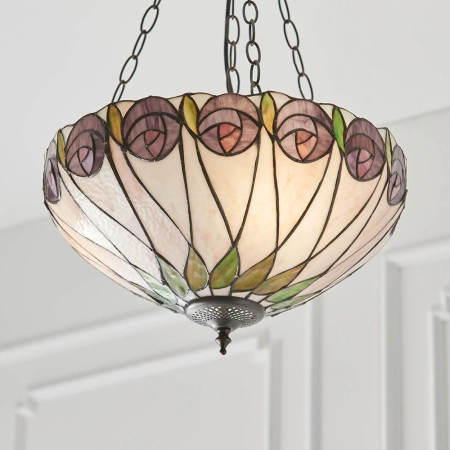 Lampa wisząca witrażowa Tiffany 641753 z serii Interiors 1900