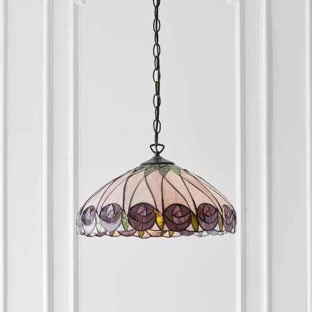 Lampa wisząca witrażowa kolorowa 6417660W z serii Tiffany