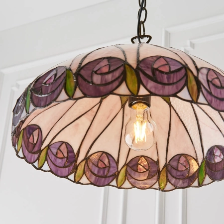 Lampa wisząca witrażowa kolorowa 6417660W z serii Tiffany
