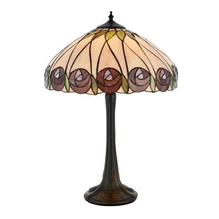 Lampa stołowa witrażowa Tiffany 6417760W z serii Interiors 1900