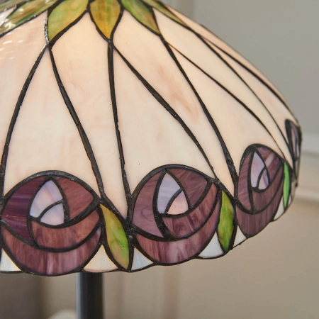 Lampa stołowa witrażowa Tiffany 6417760W z serii Interiors 1900