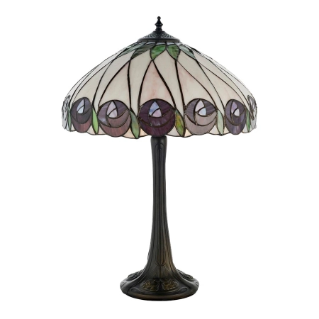 Lampa stołowa witrażowa Tiffany 6417760W z serii Interiors 1900