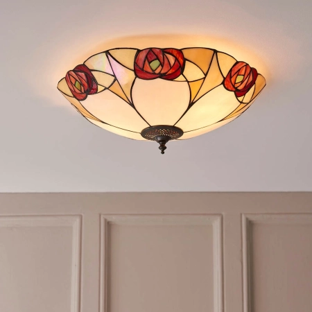 Plafon do salonu Tiffany 641822 x 60W E27 GLS - Interiors 1900
