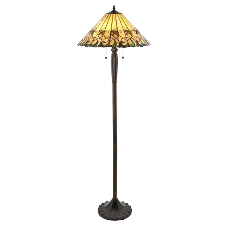 Lampa podłogowa witrażowa Tiffany 641922 z serii Interiors 1900