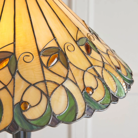 Lampa podłogowa witrażowa Tiffany 641922 z serii Interiors 1900