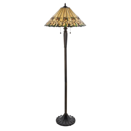 Lampa podłogowa witrażowa Tiffany 641922 z serii Interiors 1900