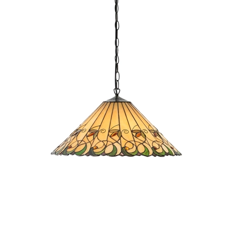 Lampa wisząca witrażowa Tiffany 641943 z serii Interiors 1900