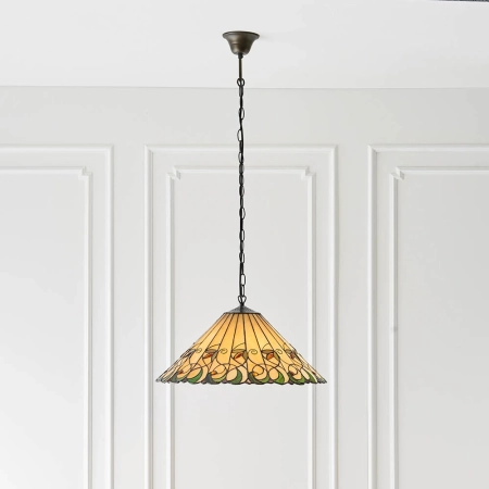 Lampa wisząca witrażowa Tiffany 641943 z serii Interiors 1900