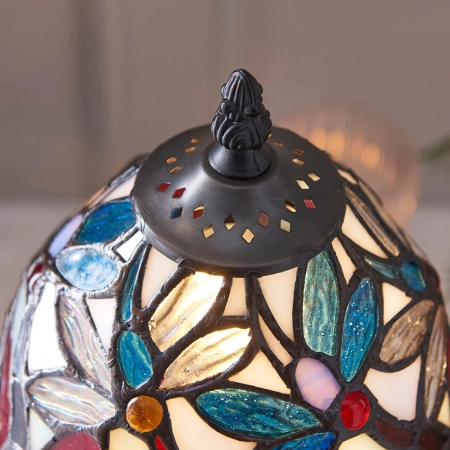 Lampa stołowa witrażowa Tiffany 6424640W z serii Interiors 1900