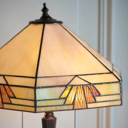 Lampa stołowa witrażowa Tiffany 642862 z serii Interiors 1900