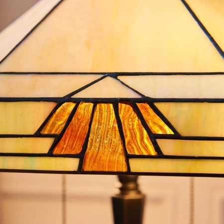 Lampa stołowa witrażowa Tiffany 642862 z serii Interiors 1900