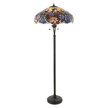 Lampa podłogowa witrażowa Tiffany 643232 z serii Interiors 1900