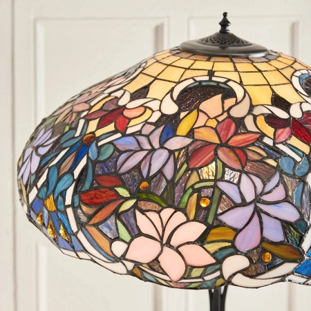 Lampa podłogowa witrażowa Tiffany 643232 z serii Interiors 1900