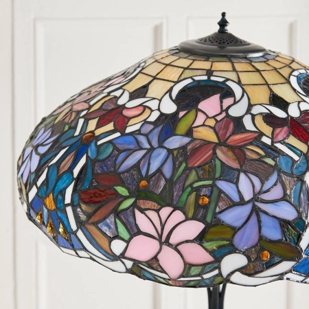 Lampa podłogowa witrażowa Tiffany 643232 z serii Interiors 1900