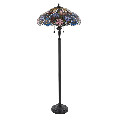 Lampa podłogowa witrażowa Tiffany 643232 z serii Interiors 1900