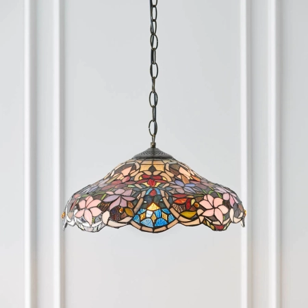Lampa wisząca witrażowa wielokolorowa 6432560W z serii Tiffany