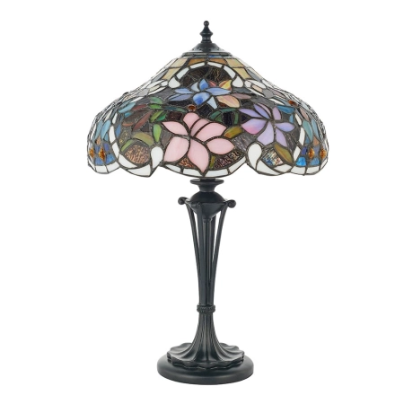 Lampa stołowa witrażowa Tiffany 643272 z serii Interiors 1900