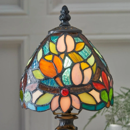 Lampa stołowa witrażowa Tiffany kolorowa 6433140W z serii Interiors 1900