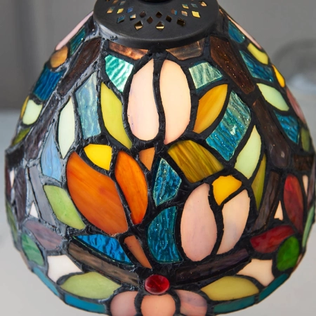 Lampa stołowa witrażowa Tiffany kolorowa 6433140W z serii Interiors 1900