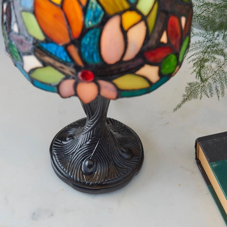 Lampa stołowa witrażowa Tiffany kolorowa 6433140W z serii Interiors 1900