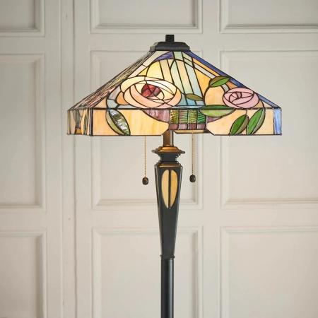 Lampa podłogowa witrażowa Tiffany 643832 z serii Interiors 1900