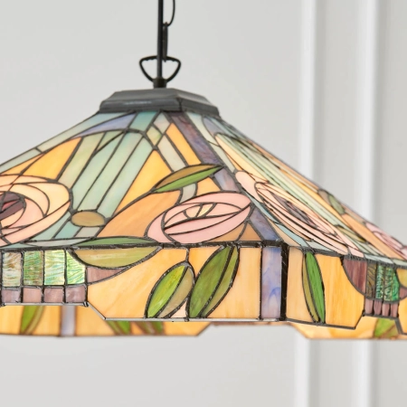 Lampa wisząca witrażowa Tiffany 643843 z serii Interiors 1900