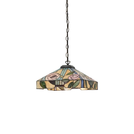 Lampa wisząca witrażowa wielokolorowa 6438560W z serii Tiffany