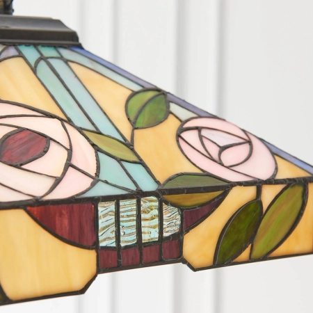 Lampa wisząca witrażowa wielokolorowa 6438560W z serii Tiffany