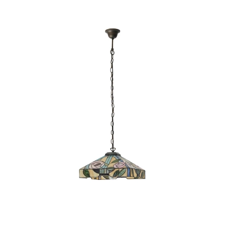 Lampa wisząca witrażowa wielokolorowa 6438560W z serii Tiffany