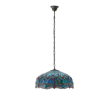 Lampa wisząca witrażowa wielokolorowa 661483 z serii Tiffany