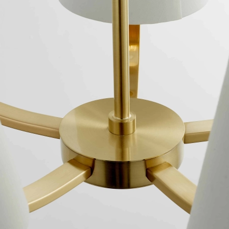 Lampa wisząca 5-punktowa złota z białymi abażurami 67734 z serii Harvey - Endon Lighting