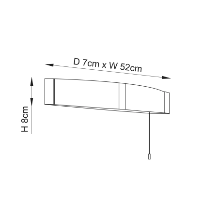 Kinkiet łazienkowy LED biały srebrny 52cm 68930 z serii ONAN - Endon Lighting