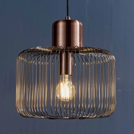 Lampa wisząca metalowa miedziana ażurowa 30cm 68986 z serii NICOLA - Endon Lighting