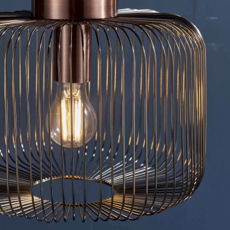 Lampa wisząca metalowa miedziana ażurowa 30cm 68986 z serii NICOLA - Endon Lighting