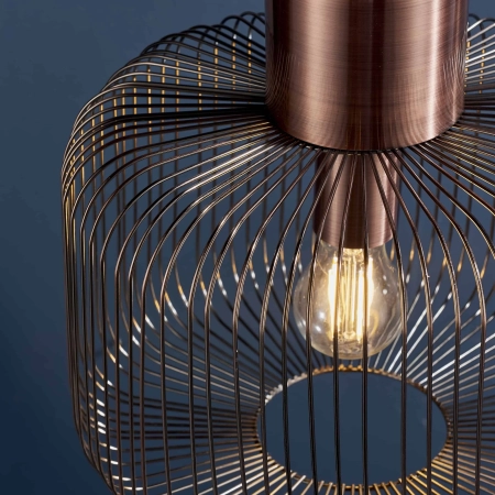 Lampa wisząca metalowa miedziana ażurowa 30cm 68986 z serii NICOLA - Endon Lighting