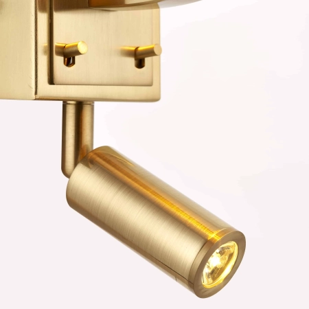 Kinkiet złoty metalowy z białym abażurem 69092 z serii Harvey - Endon Lighting