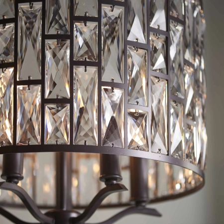 Lampa wisząca brązowa kryształowa 5-punktowa 69390 z serii Belle - Endon Lighting