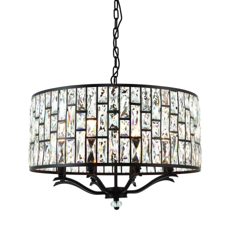 Lampa wisząca brązowa kryształowa 8-punktowa 62cm 69391 z serii Belle - Endon Lighting