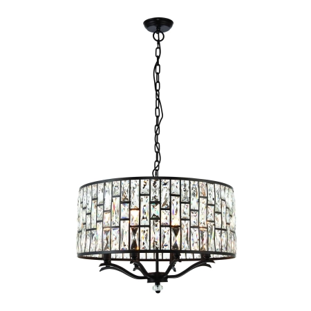 Lampa wisząca brązowa kryształowa 8-punktowa 62cm 69391 z serii Belle - Endon Lighting
