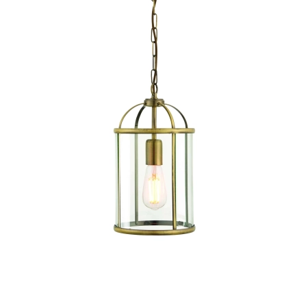 Lampa wisząca mosiężna szklana 1-punktowa 69454 z serii LAMBETH - Endon Lighting