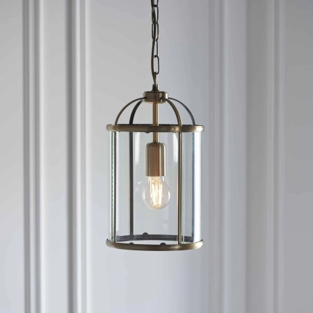 Lampa wisząca mosiężna szklana 1-punktowa 69454 z serii LAMBETH - Endon Lighting