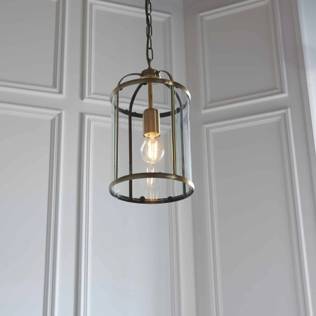 Lampa wisząca mosiężna szklana 1-punktowa 69454 z serii LAMBETH - Endon Lighting
