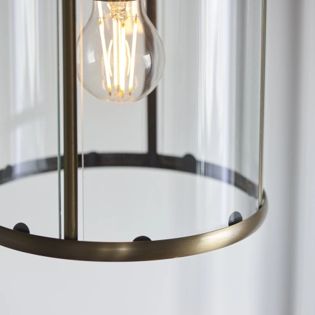 Lampa wisząca mosiężna szklana 1-punktowa 69454 z serii LAMBETH - Endon Lighting