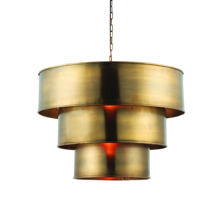Lampa wisząca metalowa mosiężna 3-poziomowa 62cm 69783 z serii Morad - Endon Lighting