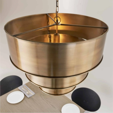 Lampa wisząca metalowa mosiężna 3-poziomowa 62cm 69783 z serii Morad - Endon Lighting