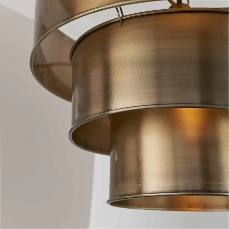 Lampa wisząca metalowa mosiężna 3-poziomowa 62cm 69783 z serii Morad - Endon Lighting