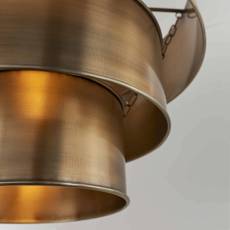 Lampa wisząca metalowa mosiężna 3-poziomowa 62cm 69783 z serii Morad - Endon Lighting